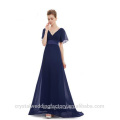 Wholesale Good Quality alibaba O neck white Royal Blue purple green Beach Long weddings Bridesmaid Evening Dresses LB56